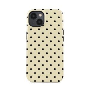 CREAM POLKA DOT PHONE CASE — IPHONE 15